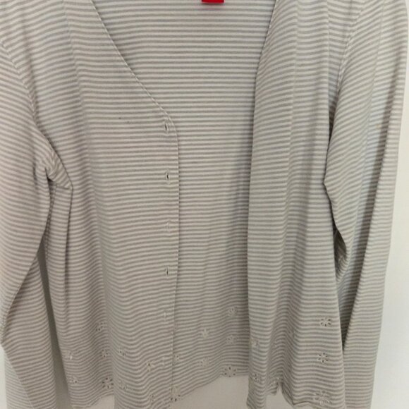 2 piece M Liz Claibor tank with eyelit design on bottom with matching jacket - Picture 2 of 4